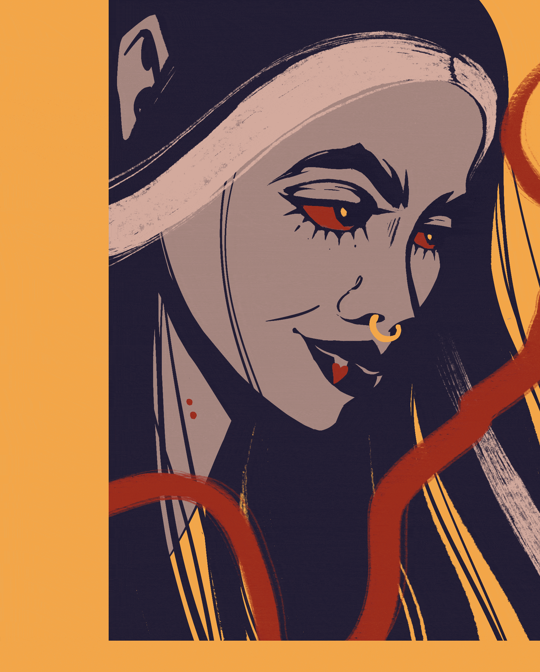 Dark animated illustration by Qekkel