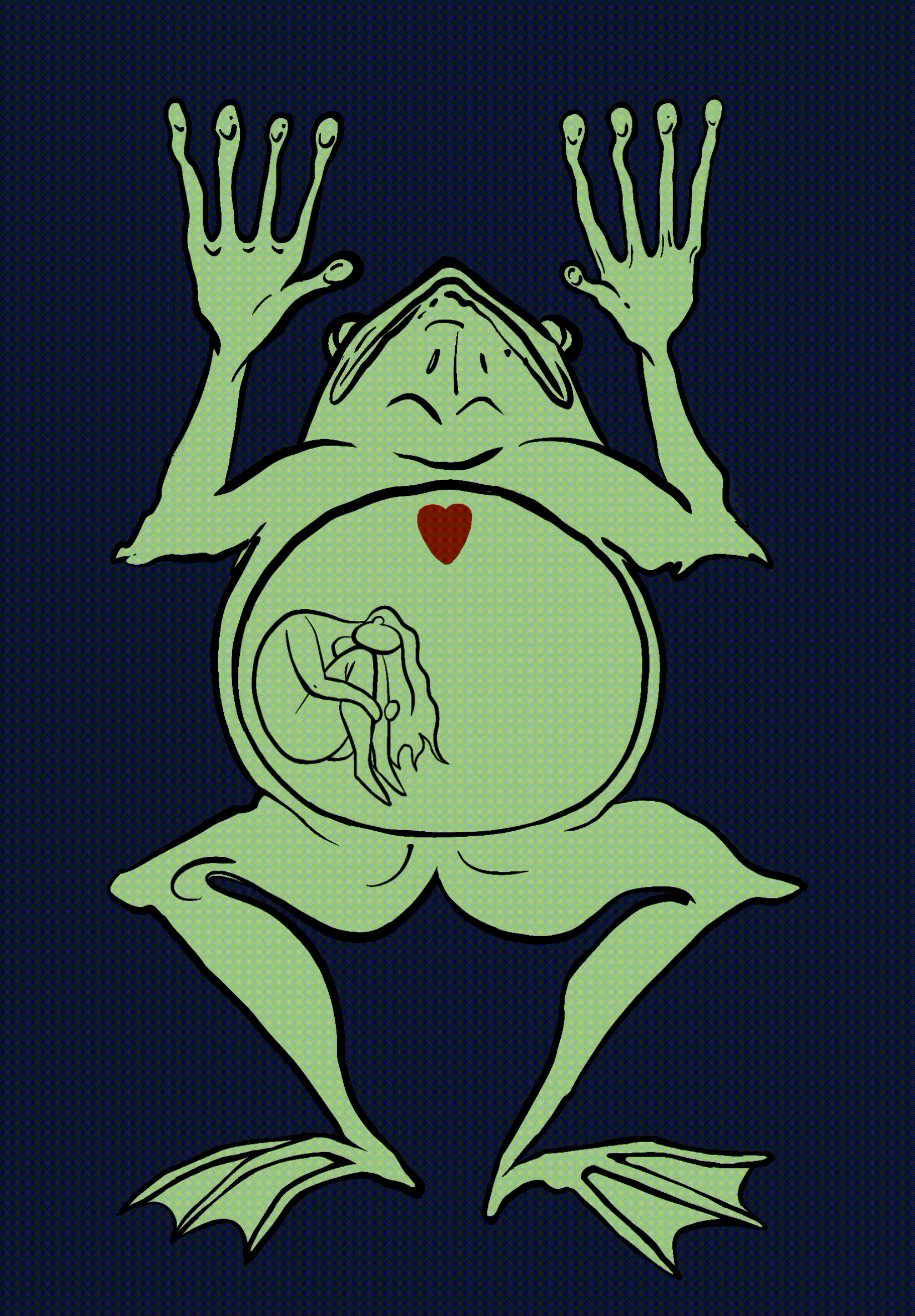 Frog animation – digital illustration by Qekkel
